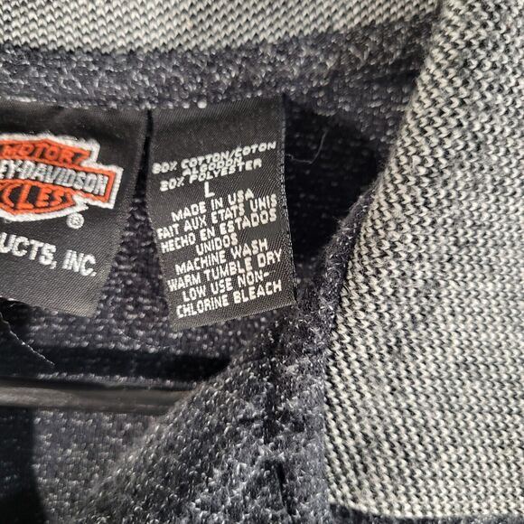 Harley Davidson Men's Dark Grey Polo Button FT‎ Lauderdale Florida Large - Picture 11 of 11
